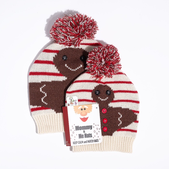 Accessories - Holiday Gingerbread Cookie Mommy & Me Beanie Set ~ 2PC